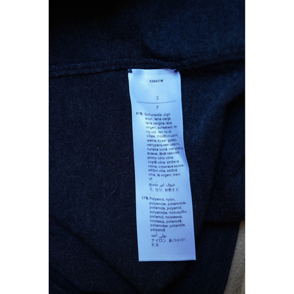 Wolford Knit Round Neck Knit Tee Top Virgin Wool Heathered Black Size Small - Picture 6 of 7